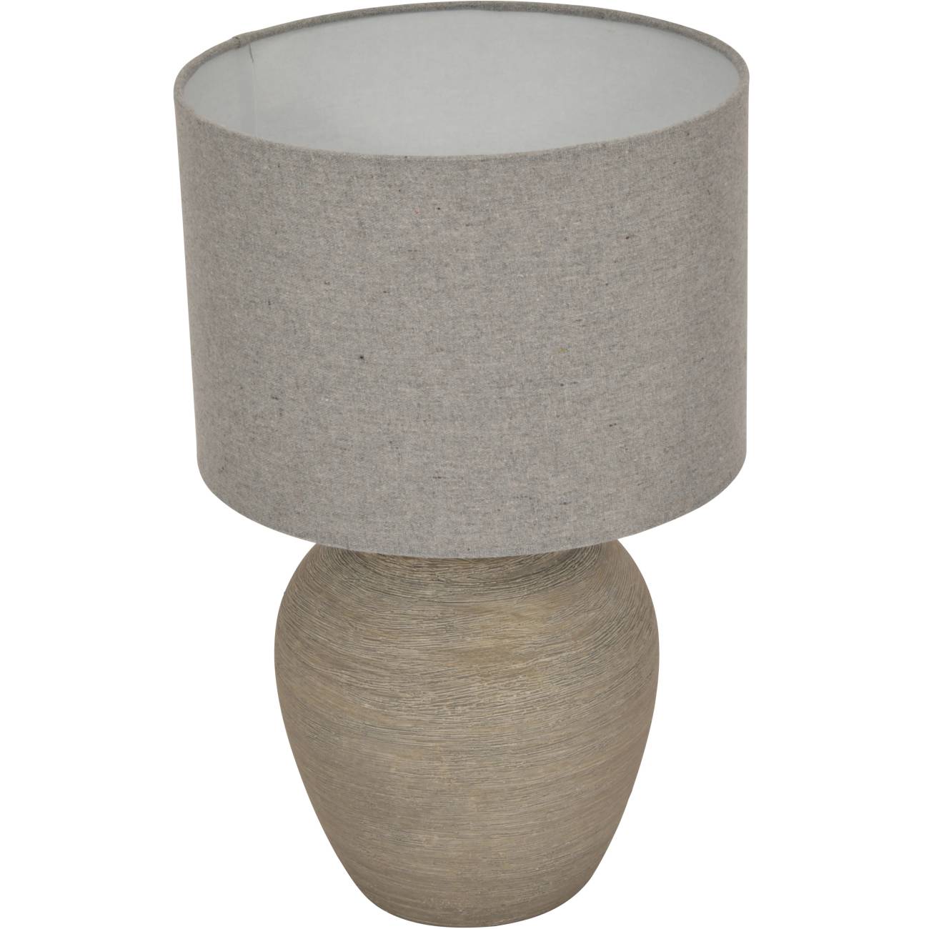 Baslow Etched Grey Ceramic Lamp Large